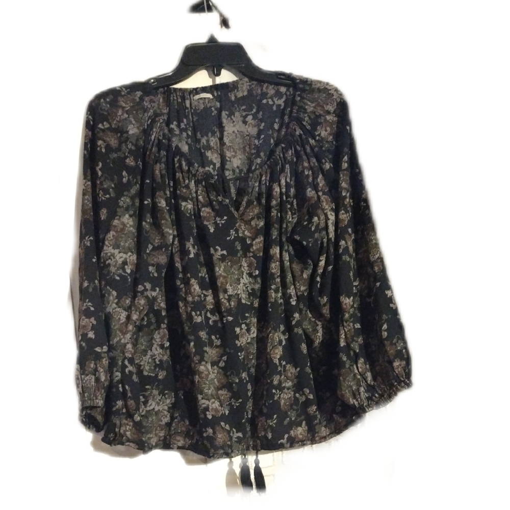 Cute black  floral blouse